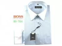 2019U boss chemise hommes nouvelles reductions coton fin occasionnels bleu